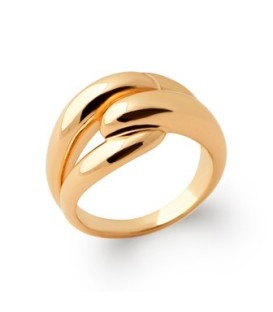 Bague plaqué or nœud original 