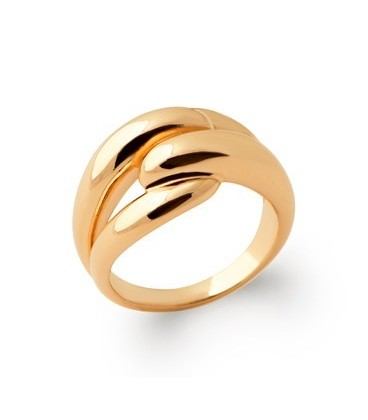 Bague plaqué or nœud original 