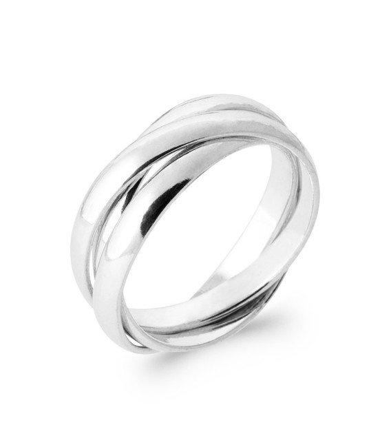 Bague argent massif trois anneaux homme femme 