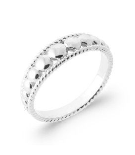 Bague argent massif style alliance design 