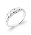 Bague argent massif style alliance design