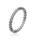 Alliance mariage argent massif zirconium ronds