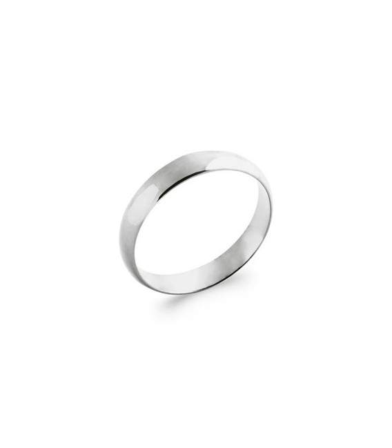 Alliance bague argent massif simple bombée 