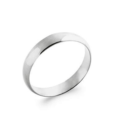 Alliance bague argent massif simple bombée 