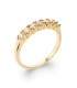 Alliance bague plaqué or zirconium en demi jonc 