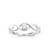 Bague chic pour femme en argent massif rehaussée d'un zirconium 
