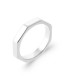 Bague argent simple bel anneau hexagonale 