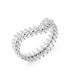 Bague argent massif zirconium blanc 