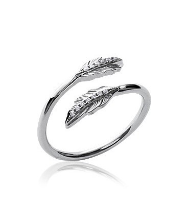 Bague de pouce argent zirconium serti 