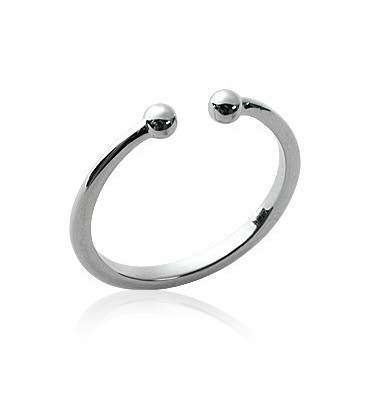 Bague de pouce ouverte originale argent massif 