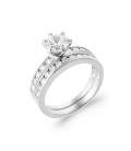 Double bagues argent zirconium et solitaire