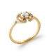 Petite bague plaqué or rehaussée petit solitaire 