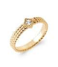 Petite bague plaqué or et zirconium
