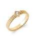 Petite bague plaqué or et zirconium 