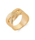 Bague plaqué or bel entrelacs