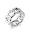 Bague argent massif anneau maillons imposants