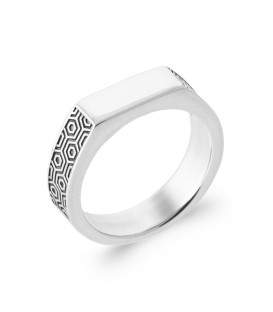 Bague homme alliance design tribale quantum 925