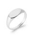 Bague argent massif ovale style chevalière a graver petit doigt 