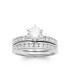 Double bagues argent zirconium et solitaire 