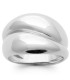 Bague argent massif double anneaux bombés en toi et moi 