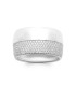 Grosse bague alliance argent massif style deux anneaux cote a cote bombée 