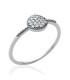 Bague anneau argent massif incrustée de zirconium 