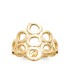 Bague plaqué or ouverte belles volutes originales 