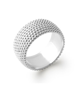 Grosse alliance bague argent massif légèrement bombée 