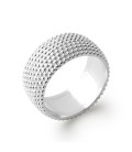 Grosse alliance bague argent massif légèrement bombée