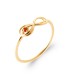 Bague plaqué or infini zirconium rouge amour griffé 