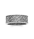 Bague argent massif anneau de style alliance Quantum 925