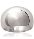 Grosse bague argent massif gros bombé miroir 