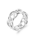 Bague argent massif anneau maillons originaux