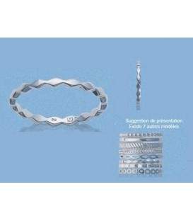 Anneau modulable argent ovale 