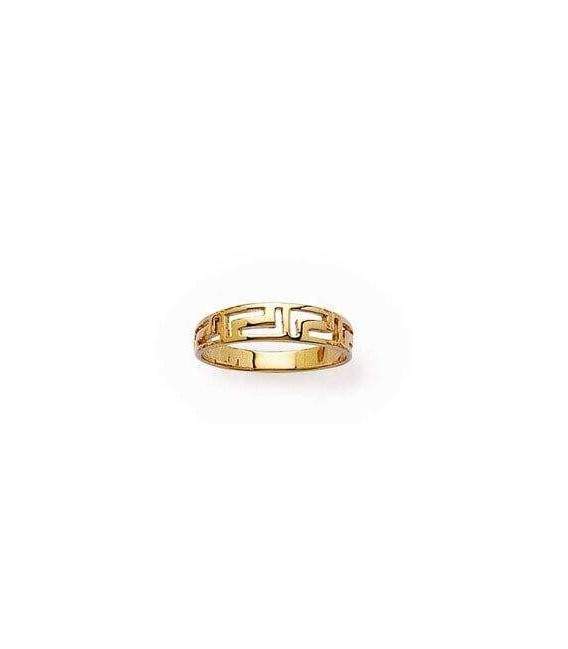 Bague plaqué or inspiration grec 