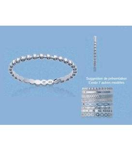 Anneau modulable argent perlée 