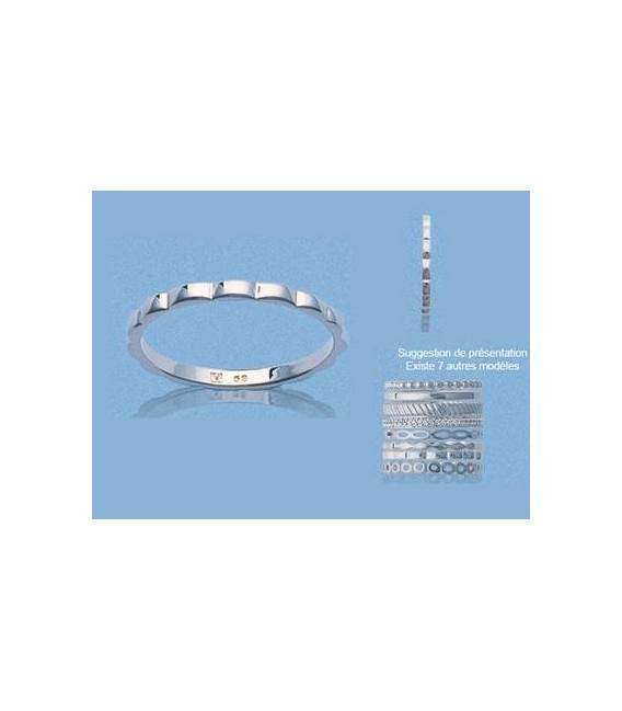 Anneau modulable argent massif cannelée-1