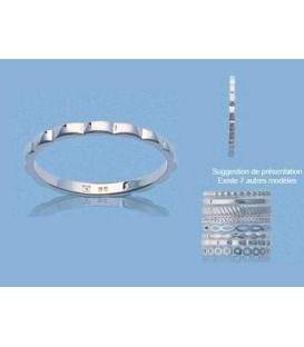 Anneau modulable argent massif cannelée-1