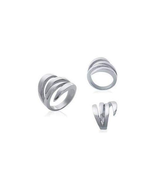 Bague fantaisie mixte acier 