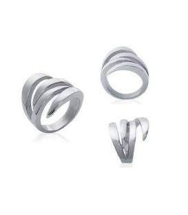 Bague fantaisie mixte acier 