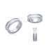 Alliance bague acier incrustée de baguettes de zirconium tour complet 