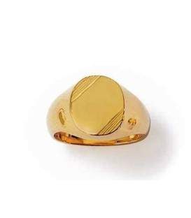 Bague homme chevalière plaqué or 