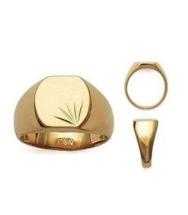 Grosse chevalière homme plaqué or 