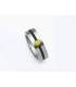 Bague alliance acier et or homme 