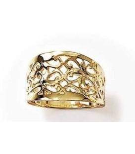 Bague plaqué or filigranée ouvragée 