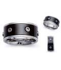 Bague homme fantaisie acier et émail
