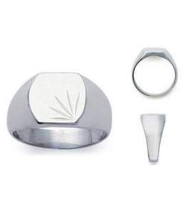 Bague fantaisie acier chevalière 