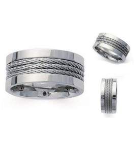 Bague acier câbles torsadés insérés 