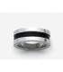 Bague alliance acier et carbone 