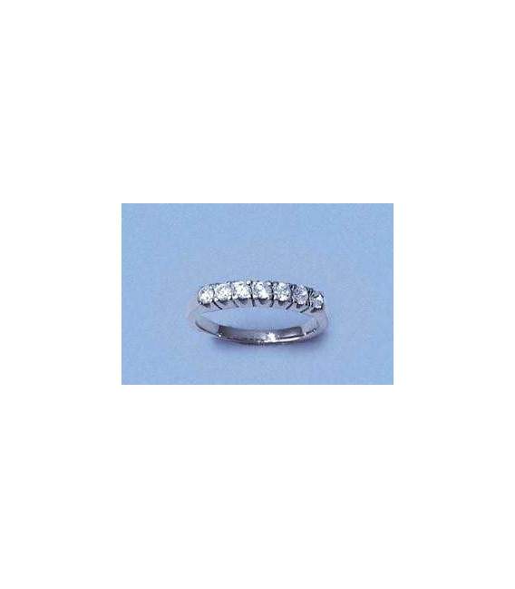 Alliance argent rehaussée de zirconium 